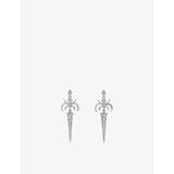 Blade 14ct Gold And 0.54ct Diamond Earrings - WHITE GOLD