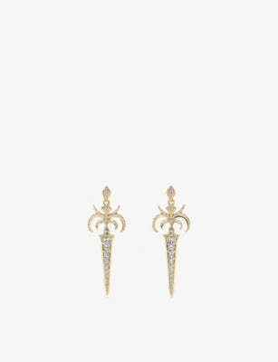 Alex Moss Blade 14ct Gold and 0.54ct Diamond Earrings