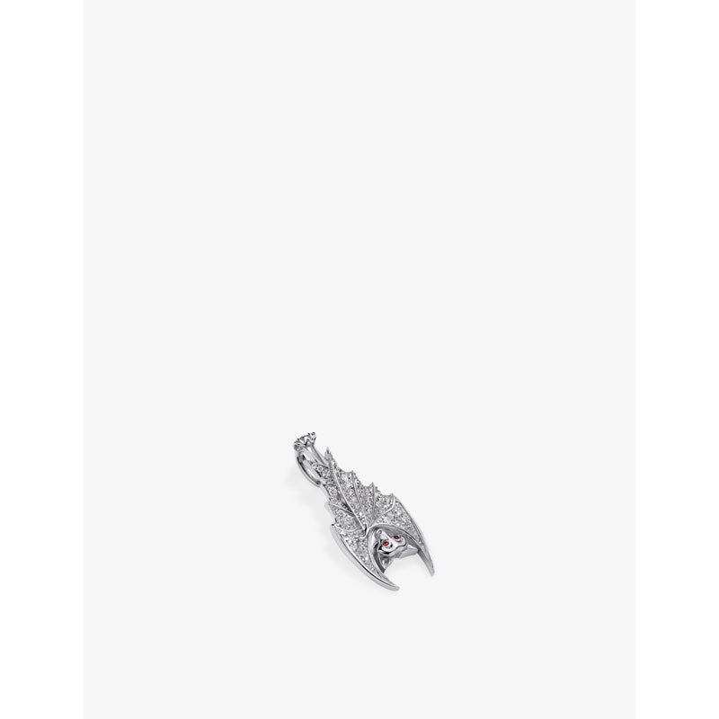 Cave Dweller 14ct Gold And 0.96ct Diamond Pendant - WHITE GOLD