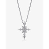Alex Moss 14ct gold cross pendant with 0.16ct diamonds, UK version