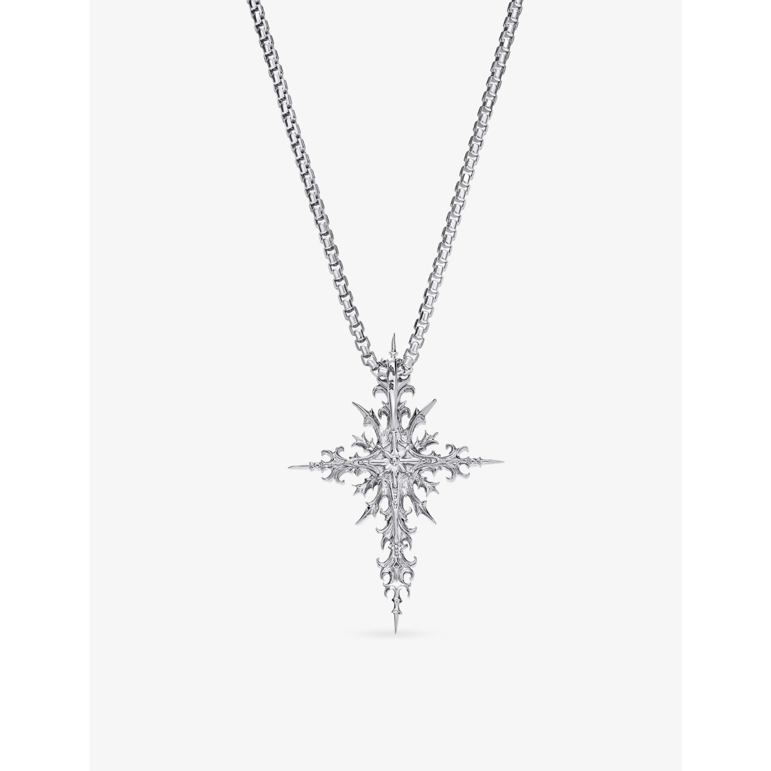 Alex Moss 14ct gold cross pendant with 0.16ct diamonds, UK version