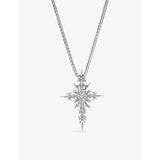 Alex Moss 14ct gold cross pendant with 0.16ct diamonds, UK version