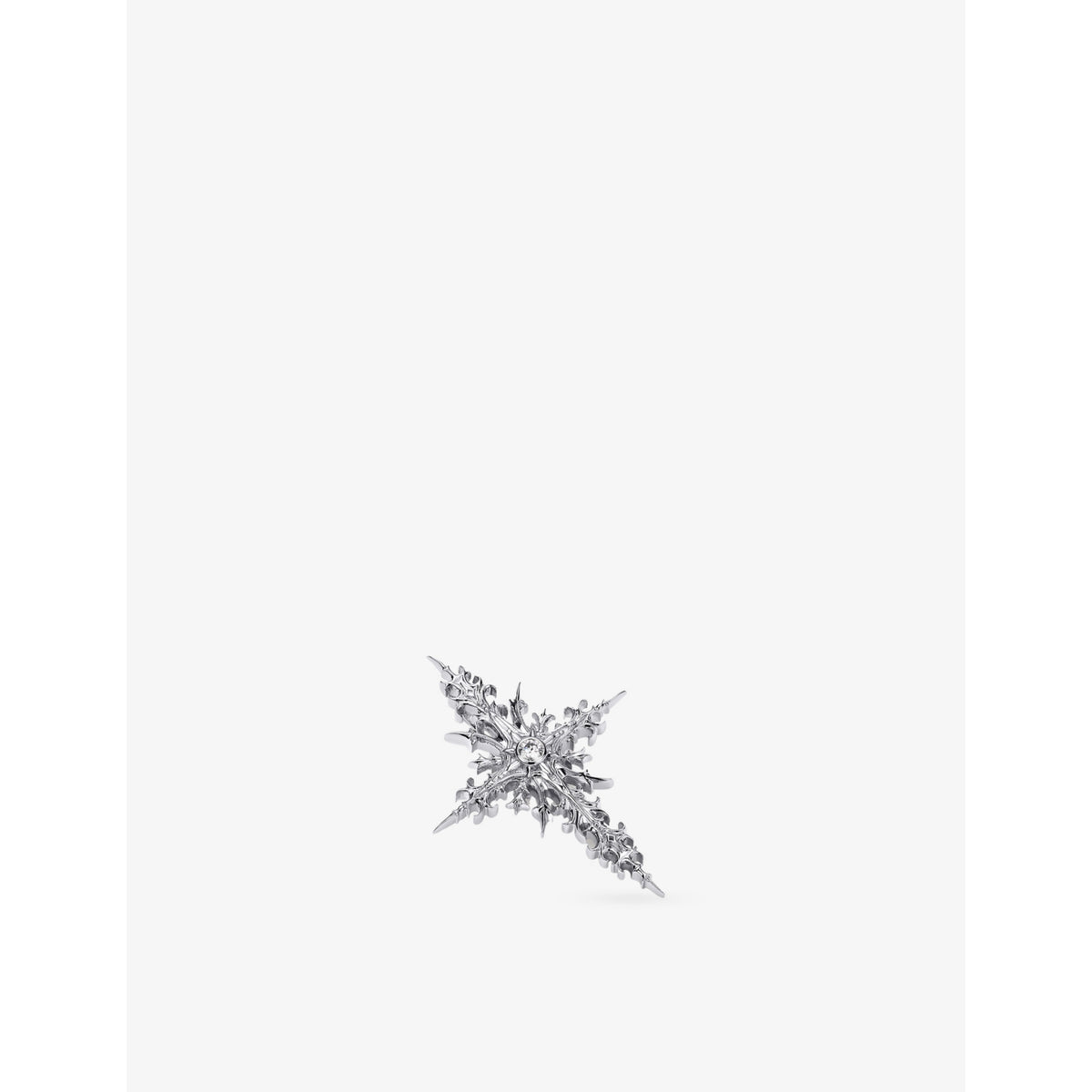 Abyss Cross 14ct Gold And 0.16ct Diamond Pendant - WHITE GOLD