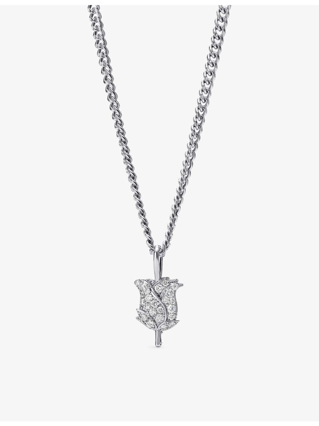 Alex Moss 14ct white gold diamond pendant 0.57ct, UK version