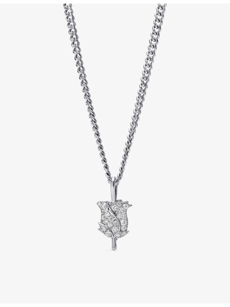 Alex Moss 14ct white gold diamond pendant 0.57ct, UK version