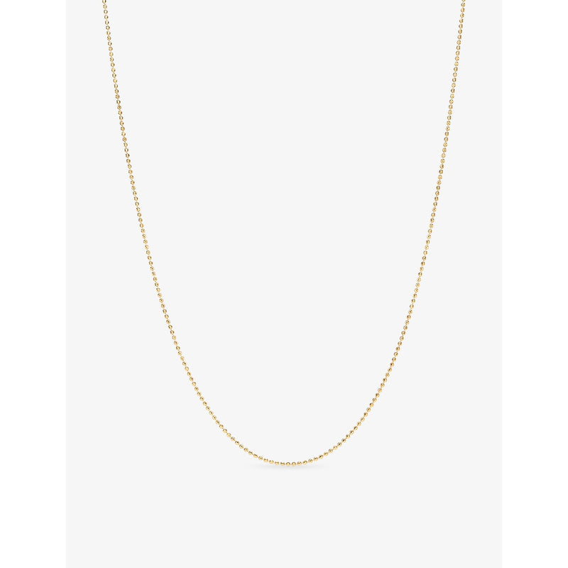 Ball-Bead 14ct Gold Chain Necklace - WHITE GOLD