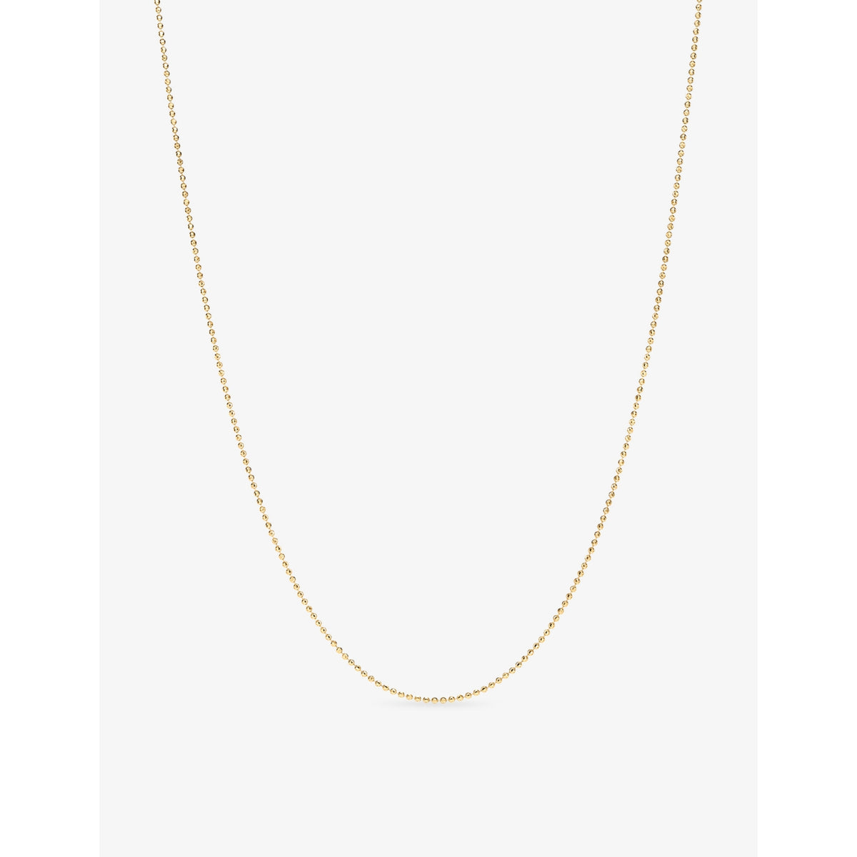 Ball-Bead 14ct Gold Chain Necklace - WHITE GOLD