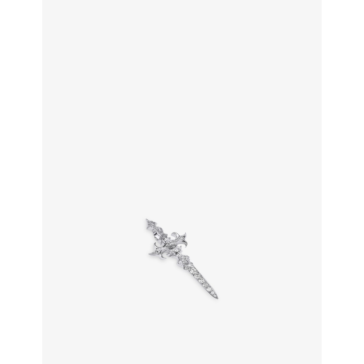 Blade 14ct Gold And 0.44ct Diamond Pendant - WHITE GOLD