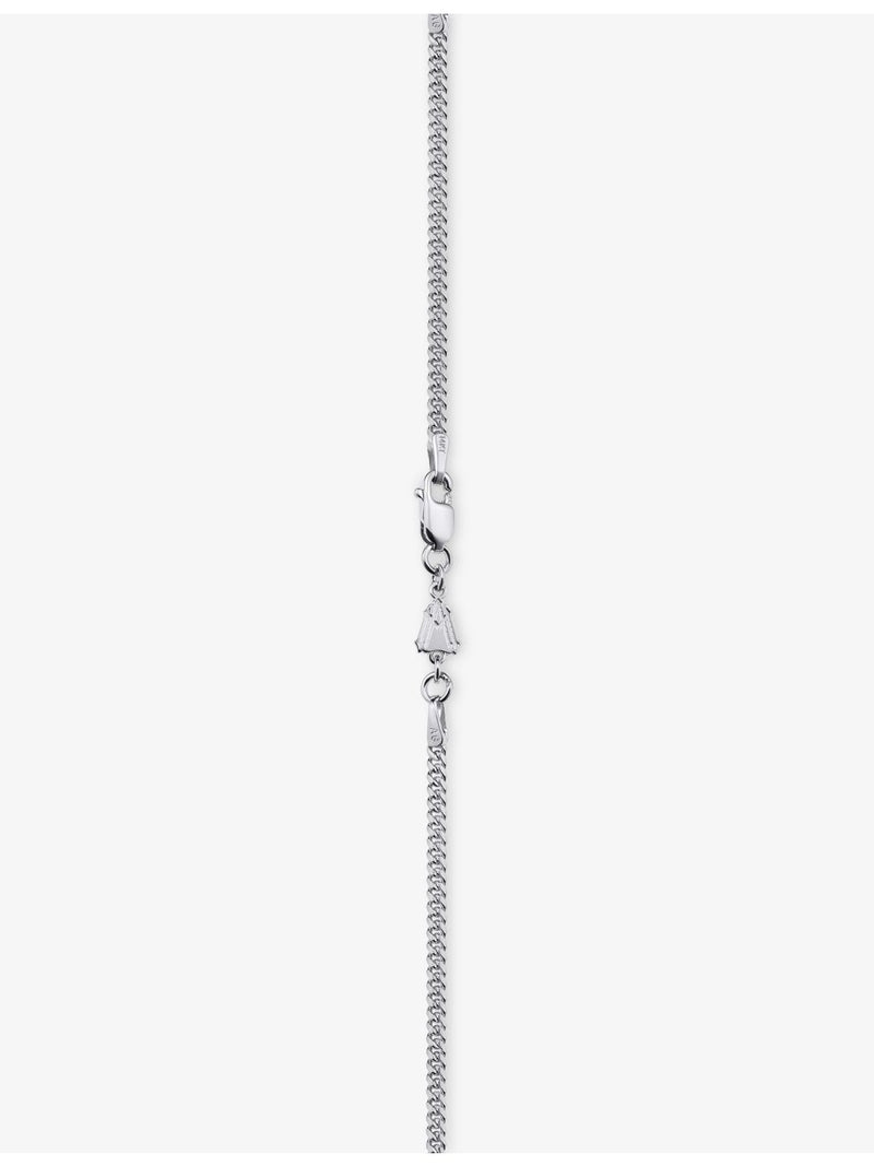 Alex Moss 14ct white gold Cuban chain necklace 45.7cm, imported from the UK