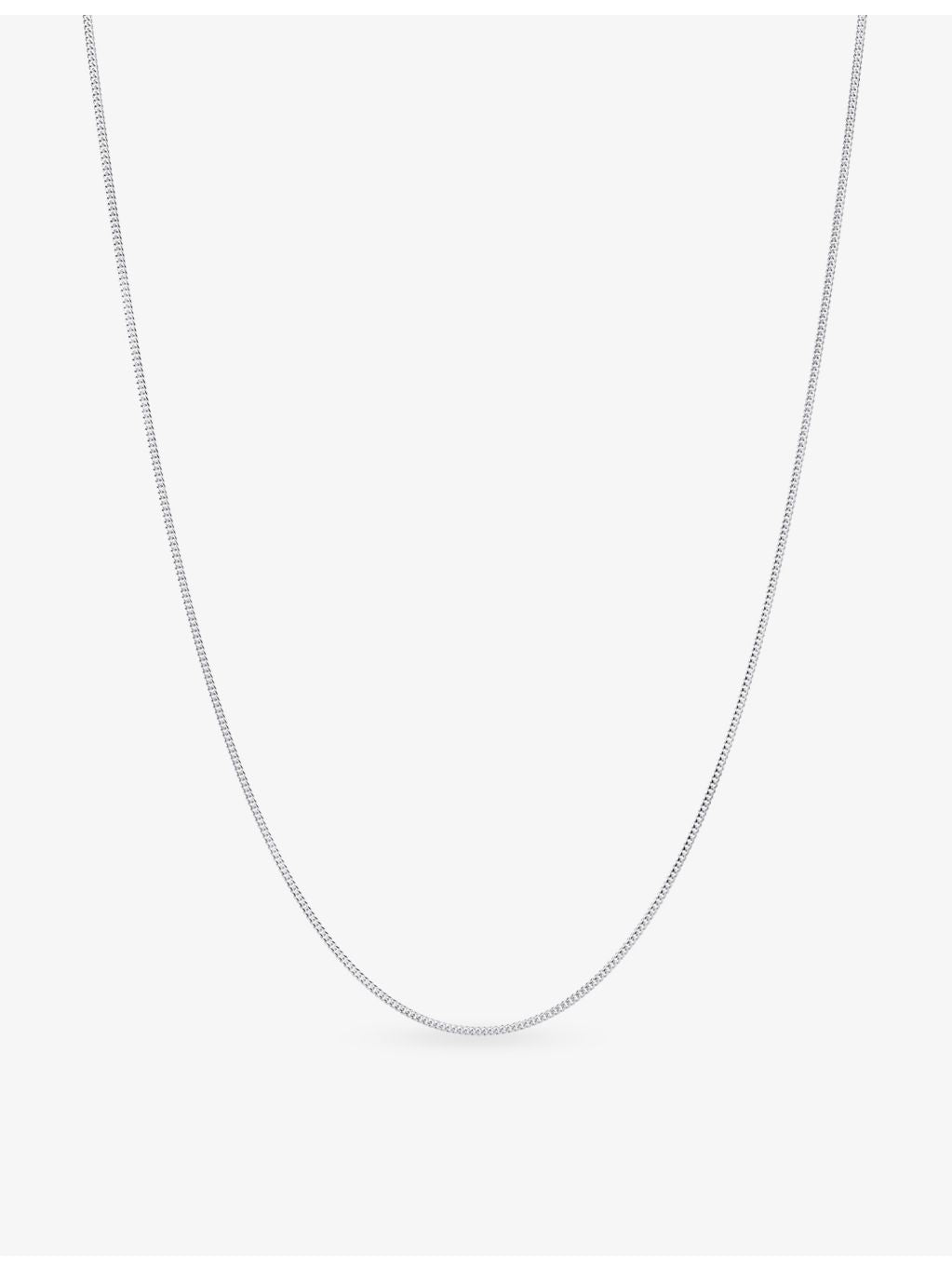 Alex Moss 14ct white gold Cuban chain necklace 45.7cm, imported from the UK