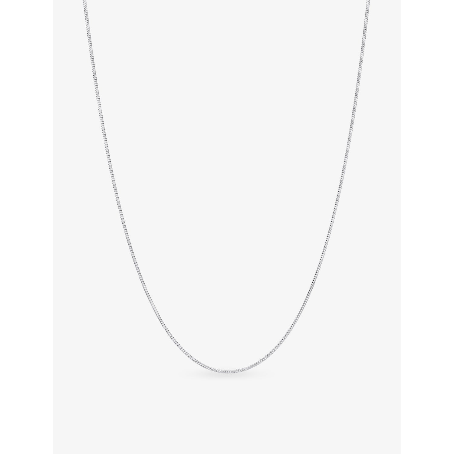 Alex Moss 14ct white gold Cuban chain necklace 45.7cm, imported from the UK