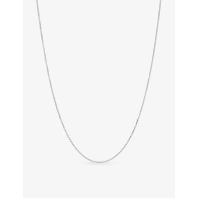 selfridges Alex Moss Cuban 14ct White-Gold Chain Necklace 45.7cm- Buy online at McGrocer