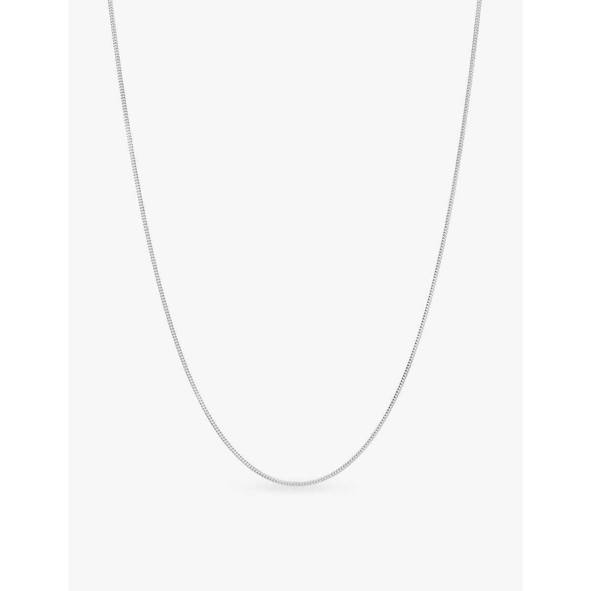 Alex Moss 14ct white gold Cuban chain necklace 45.7cm, imported from the UK