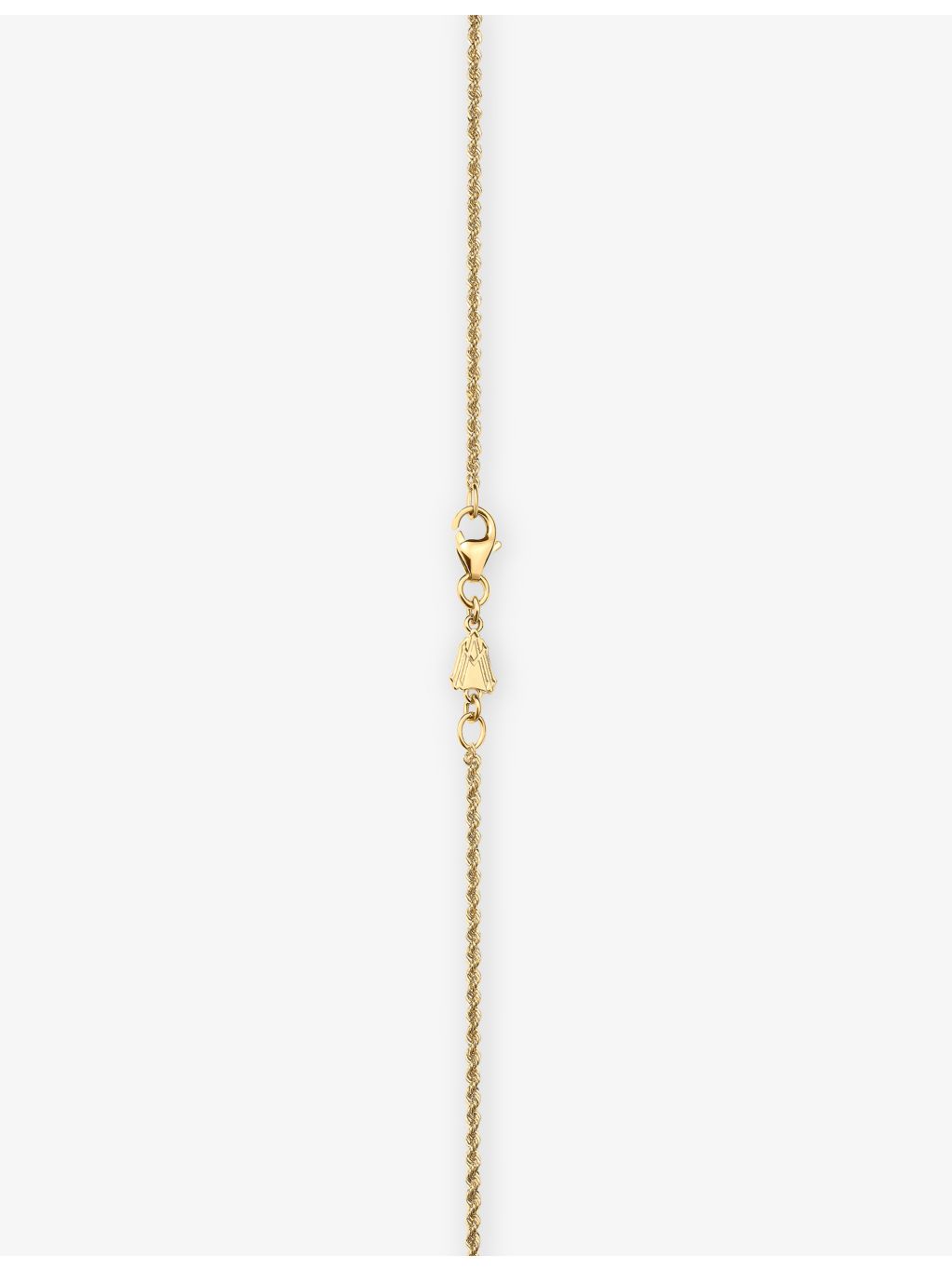 Alex Moss rope chain necklace 14ct yellow gold 50.8cm, UK version