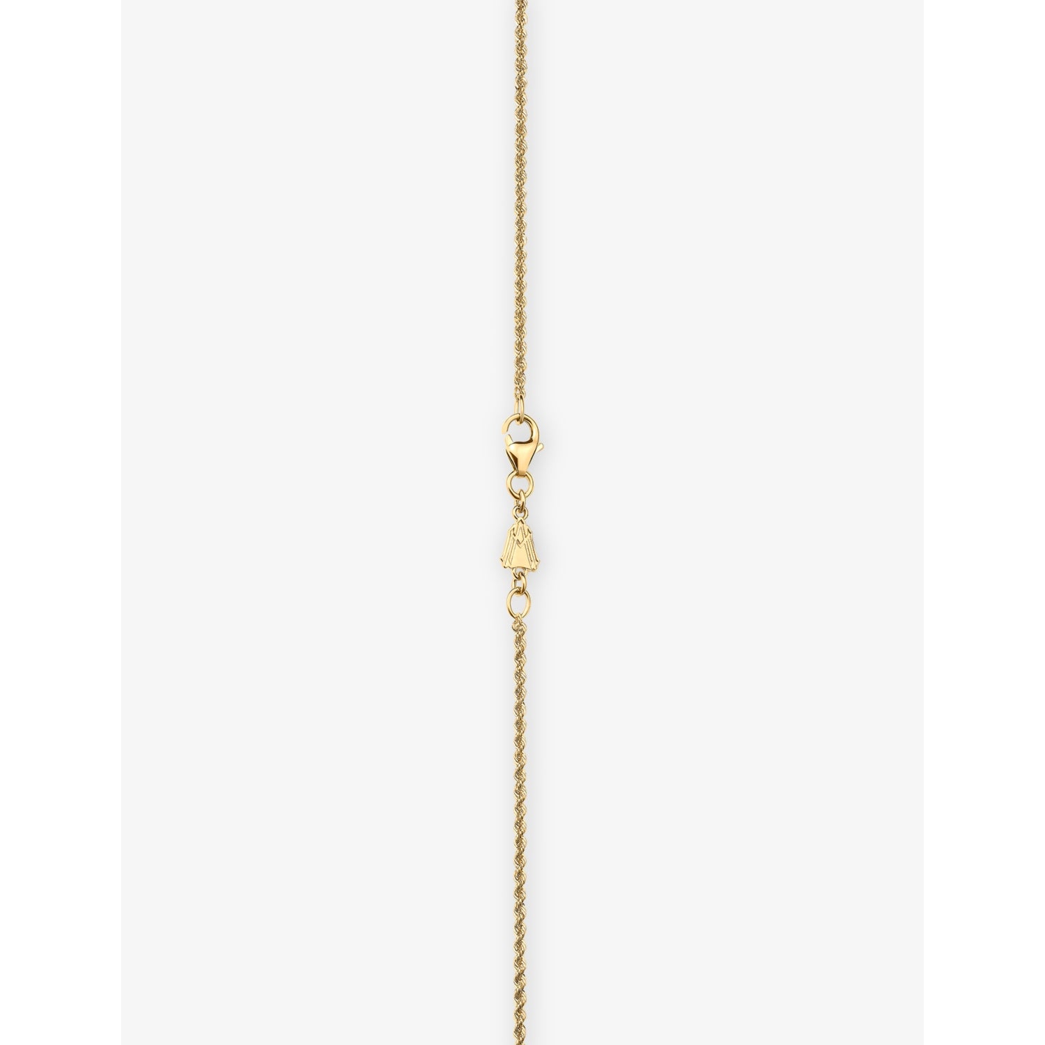 Alex Moss rope chain necklace 14ct yellow gold 50.8cm, UK version