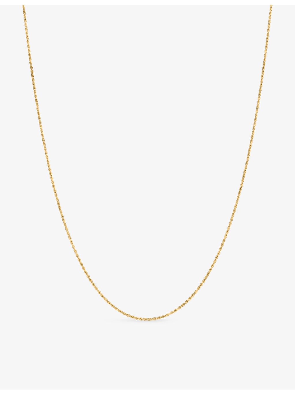 Alex Moss rope chain necklace 14ct yellow gold 50.8cm, UK version