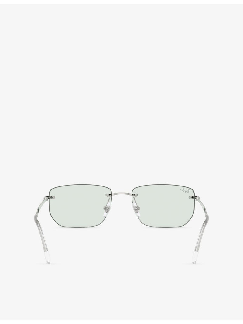 Ray-Ban RB3768 irregular-frame metal sunglasses - British product