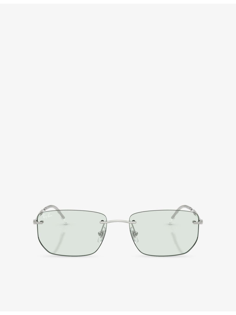 Ray-Ban RB3768 irregular-frame metal sunglasses - British product