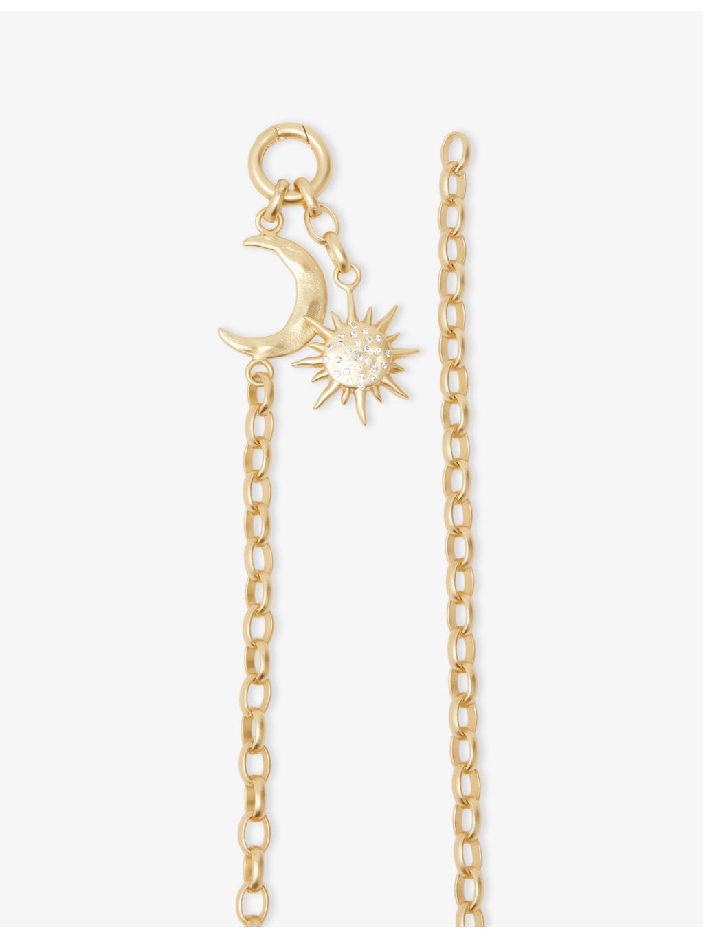 Soluma cosmic metal necklace with cubic zirconia and 50cm chain, UK version
