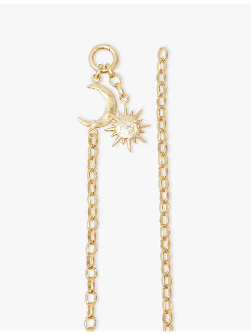 Soluma cosmic metal necklace with cubic zirconia and 50cm chain, UK version