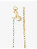 Soluma cosmic metal necklace with cubic zirconia and 50cm chain, UK version