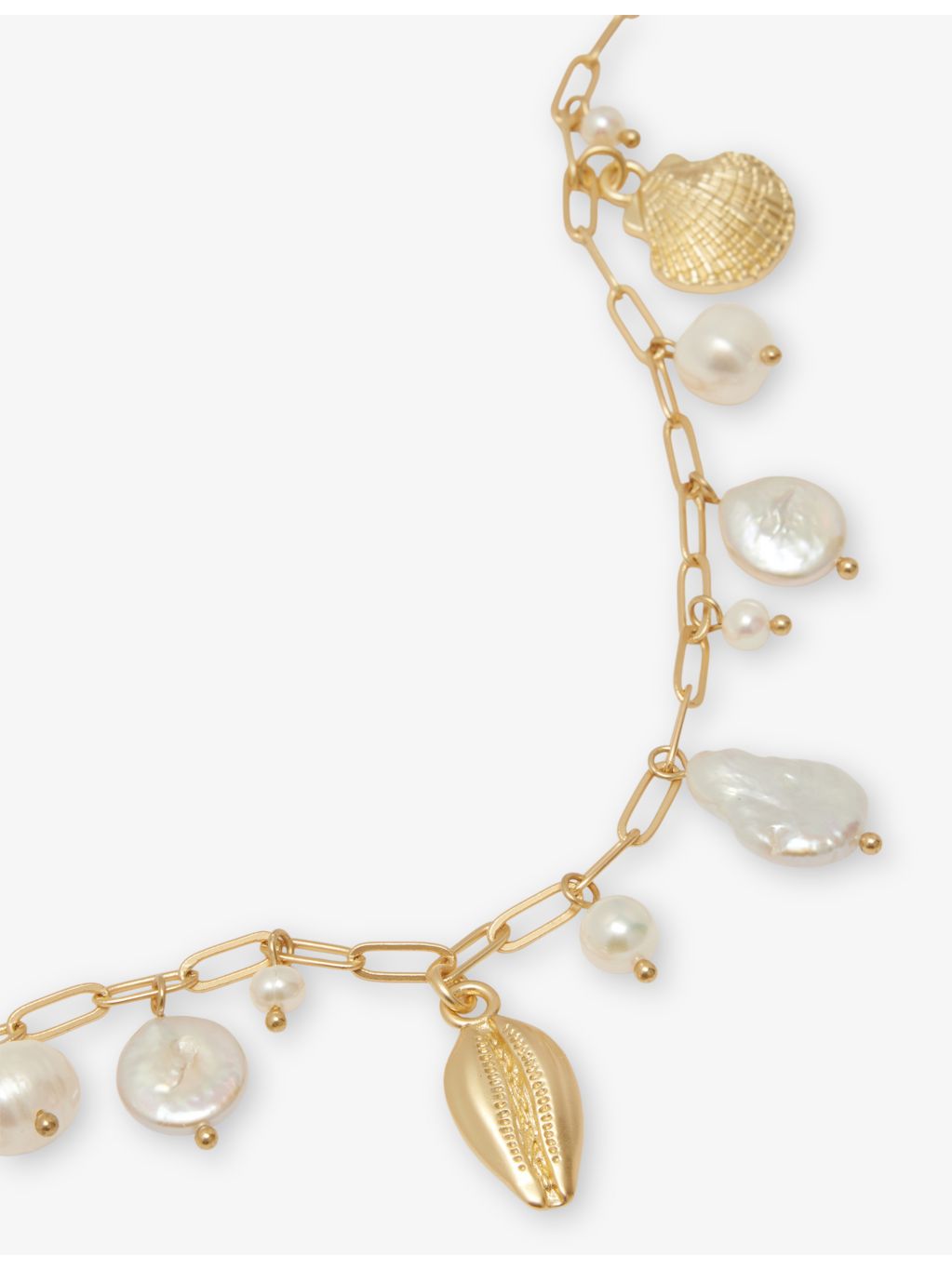 White Prism baroque pearl charm necklace, UK version