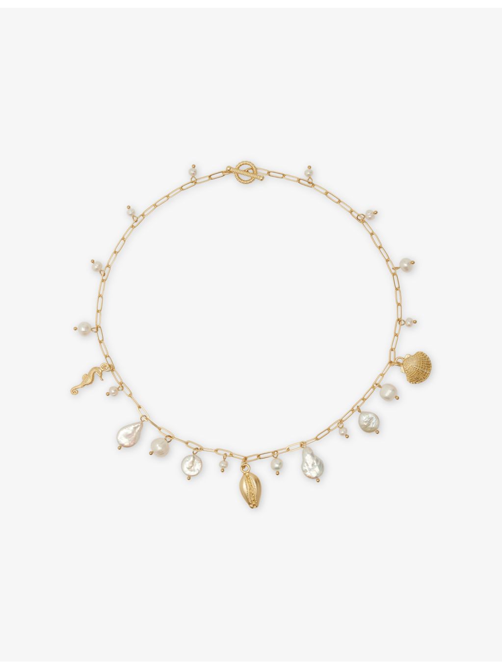 White Prism baroque pearl charm necklace, UK version