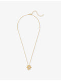 Oceanus sunburst charm metal necklace with adjustable chain (British brand)