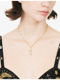Paloma metal pendant necklace cubic zirconia (British brand)