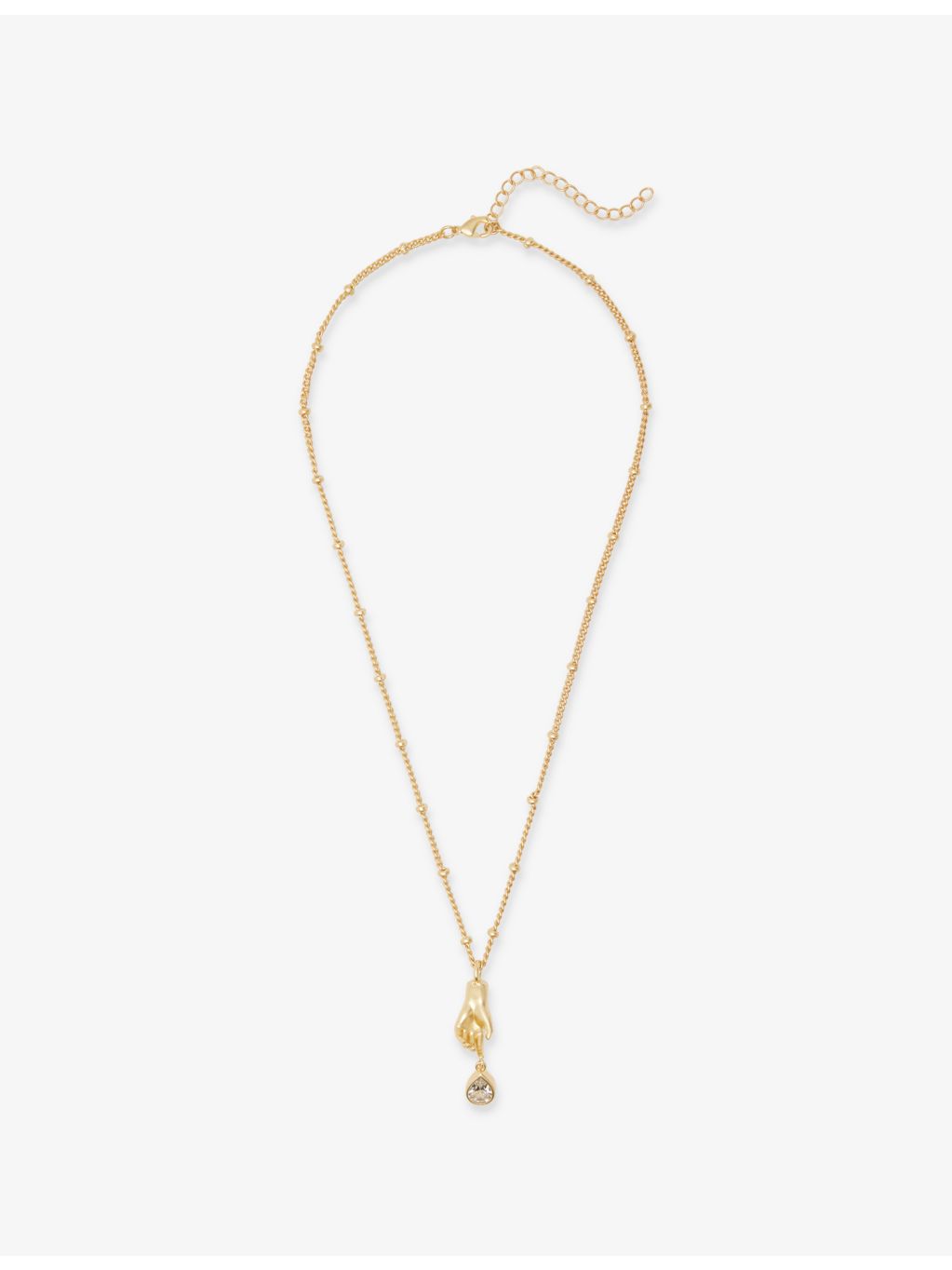 Paloma metal pendant necklace cubic zirconia (British brand)
