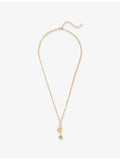 Paloma metal pendant necklace cubic zirconia (British brand)