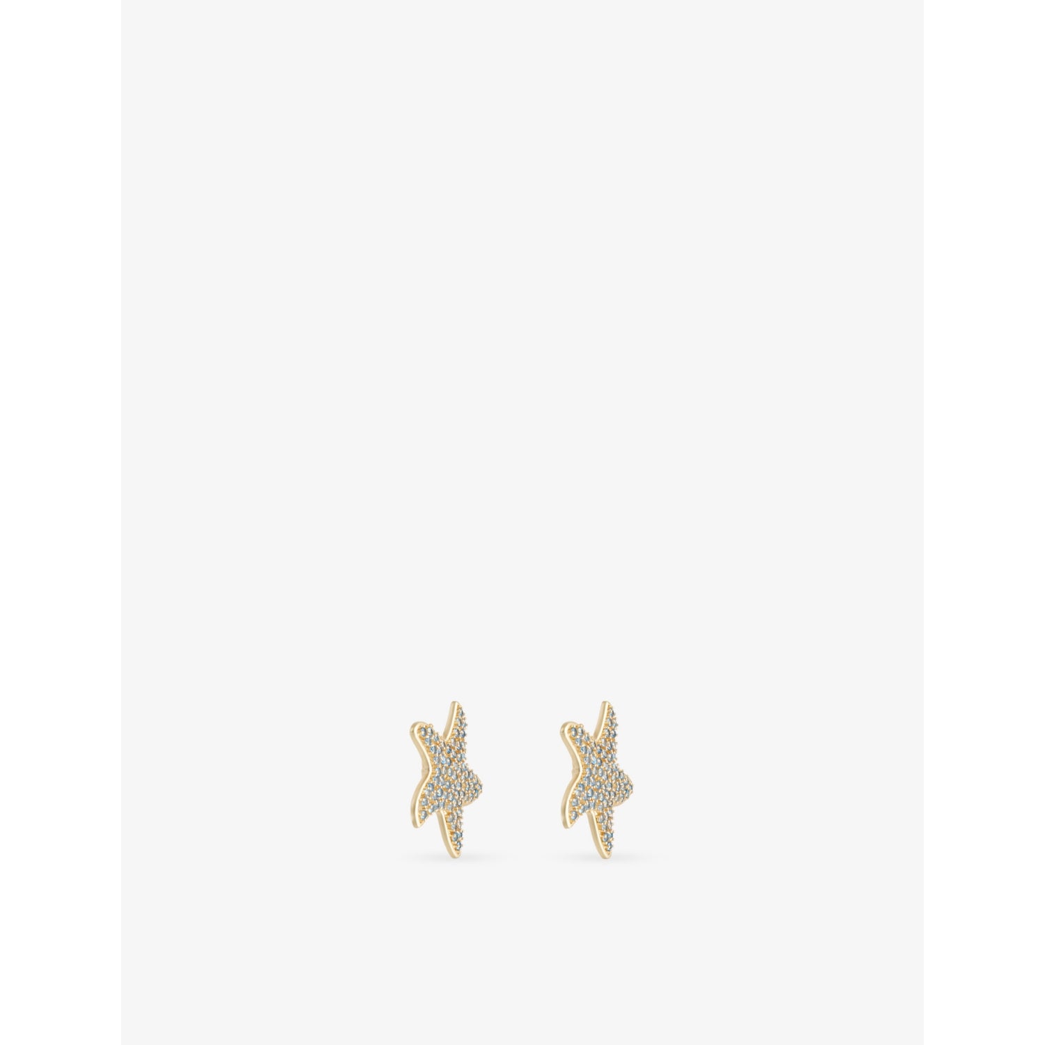 Madison clip-on earrings with star motif and cubic zirconia, 5.7cm (British brand)