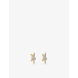 Madison clip-on earrings with star motif and cubic zirconia, 5.7cm (British brand)