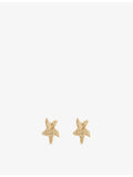 Madison clip-on earrings with star motif and cubic zirconia, 5.7cm (British brand)