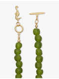 Meretrix beaded charm necklace with green beads and gold-tone starfish (British brand)