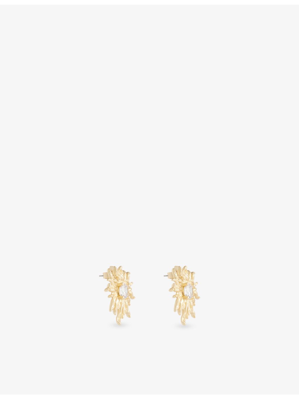 Oceanus metal earrings small sunburst design (British brand)
