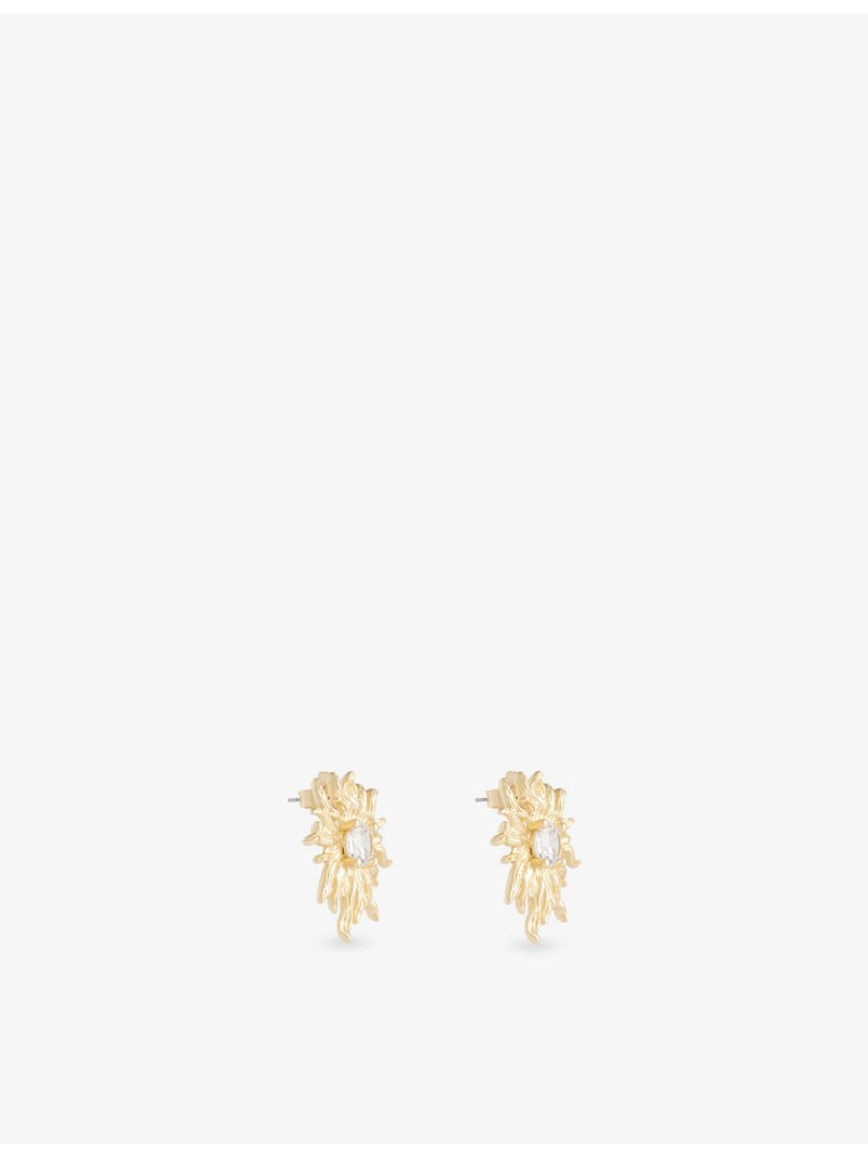 Oceanus metal earrings small sunburst design (British brand)