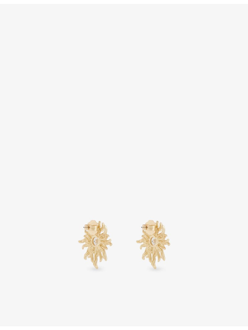 Oceanus metal earrings small sunburst design (British brand)