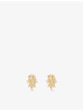 Oceanus metal earrings small sunburst design (British brand)