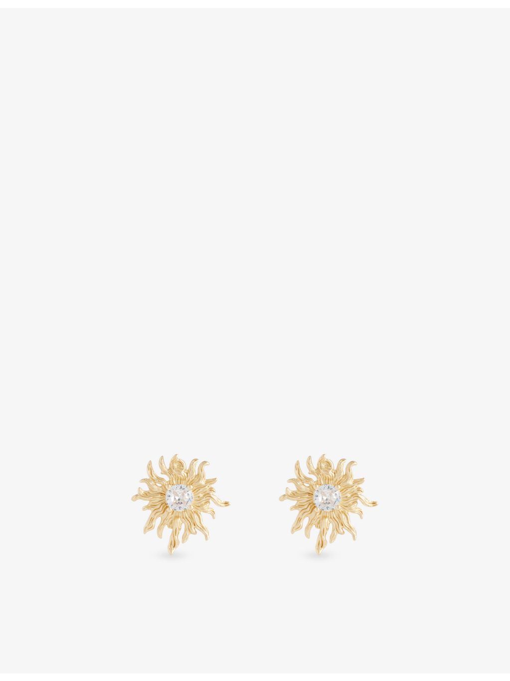 Oceanus metal earrings small sunburst design (British brand)