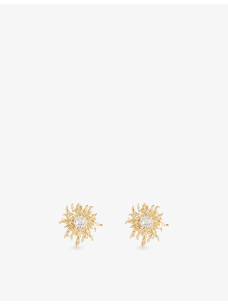 Oceanus metal earrings small sunburst design (British brand)