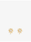 Oceanus metal earrings small sunburst design (British brand)