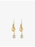 Paloma metal drop earrings with cubic zirconia - British product