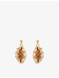 Panopea crystal metal drop earrings with cubic zirconia - British product