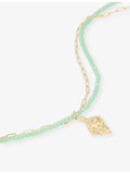 Oceanus shell pendant necklace with cubic zirconia, imported from the UK