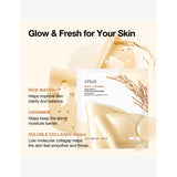 Anua Rice 70 Glow Collagen sheet mask pack of four, imported from the UK