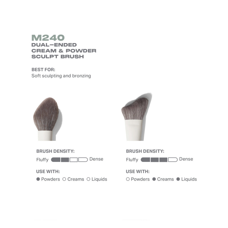 Morphe M240 dual-ended cream and powder sculpt brush, UK version