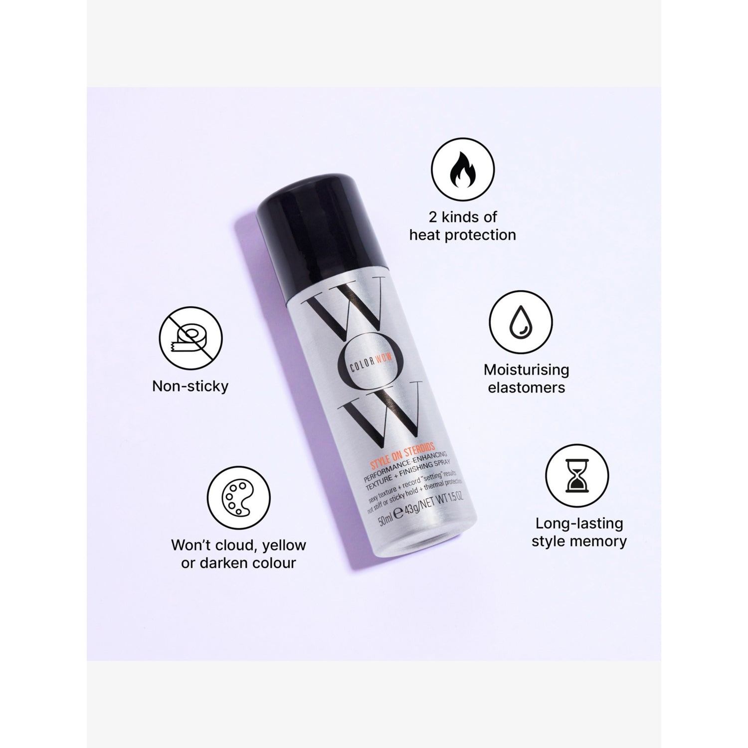 Color WOW Style On Steroids hair spray 50ml, imported from the UK