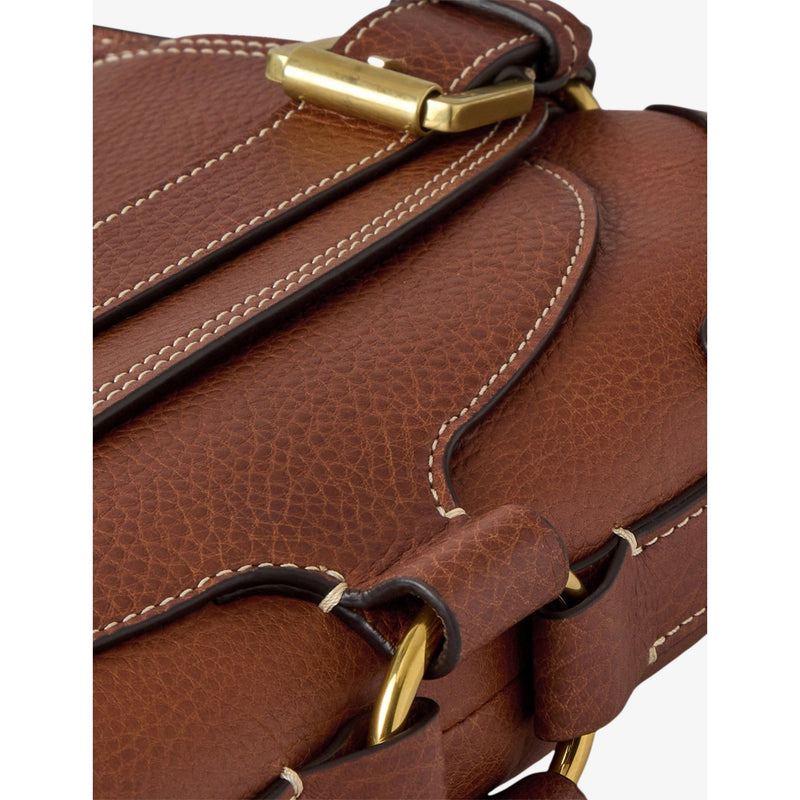 Mulberry Lennox buckle-embellished leather shoulder bag, imported from the UK