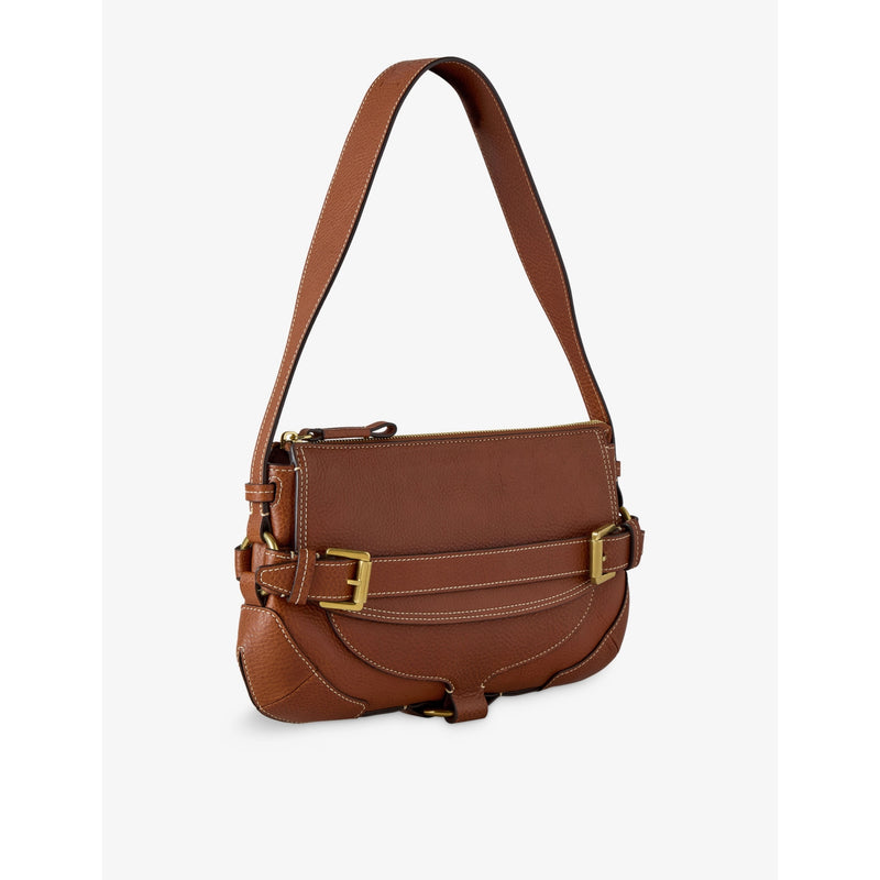 Mulberry Lennox buckle-embellished leather shoulder bag, imported from the UK